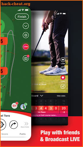 Golf GPS GolfNatic Scorecard screenshot