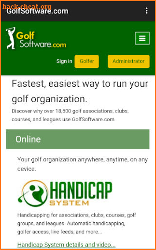 Golf Software app by GolfSoftware.com screenshot