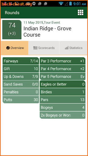 Golf Stats screenshot