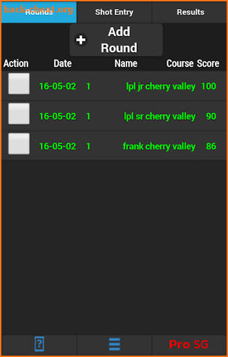 Golfmetrics screenshot