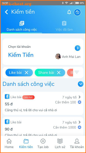 Golike - Kiếm Tiền Online Từ MXH screenshot