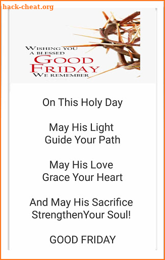 Good Friday Greetings Card : Easter Wishes Card screenshot