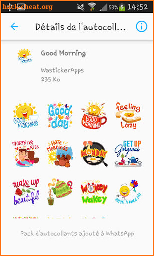 good morning & Night Stickers - WAStickerApps screenshot