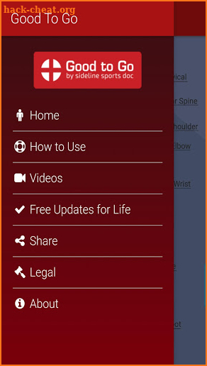 Good To Go Sports Injury Tool screenshot