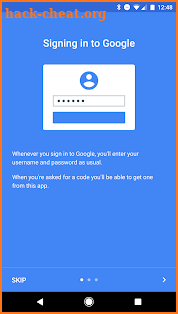 Google Authenticator screenshot