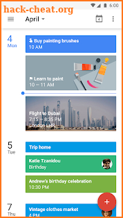 Google Calendar screenshot