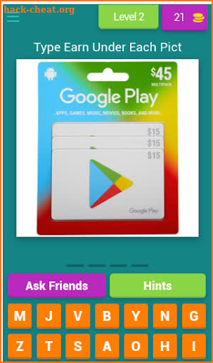 Google Play Gift Cards screenshot