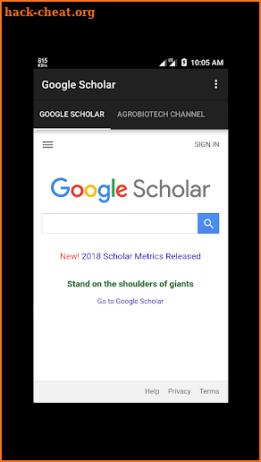 GoogleScholar screenshot