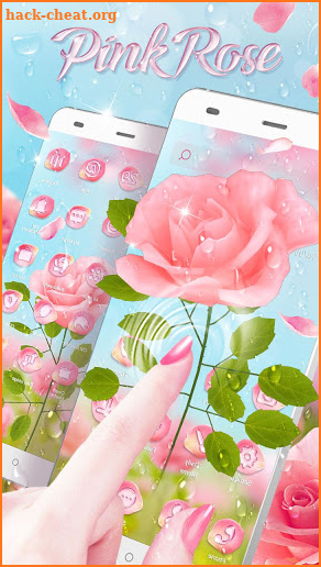 Gorgeous 3D Pink Rose Theme screenshot