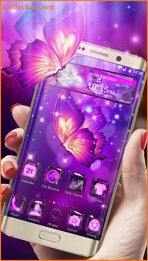 Gorgeous Purple Butterfly Theme screenshot