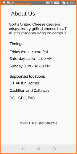 GORT'S Grilled Cheese - UT Austin screenshot