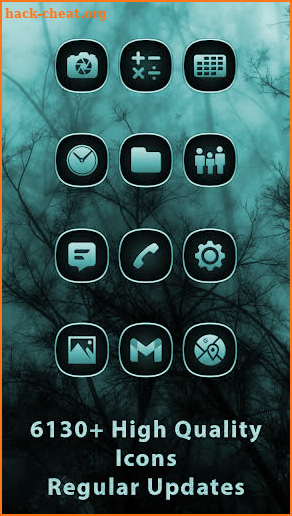 Gothic Forest Teal Annabelle Icons screenshot