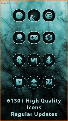 Gothic Forest Teal Annabelle Icons screenshot