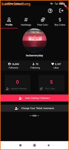 GoTok - Real Followers, fans & likes for tiktokers screenshot