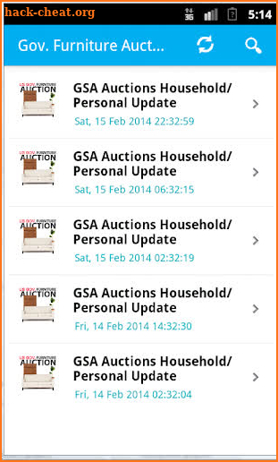 Gov. GSA Household and Furniture Auctions All USA screenshot