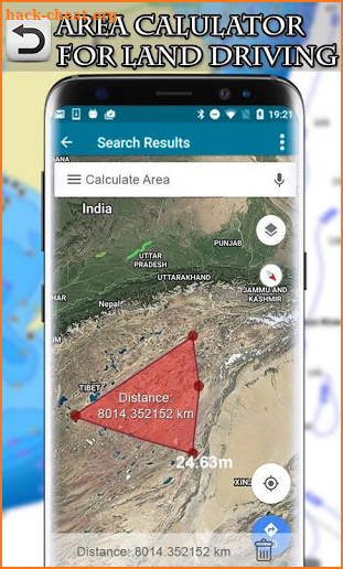 GPS Area Calculator & Land Measurement Route Find screenshot