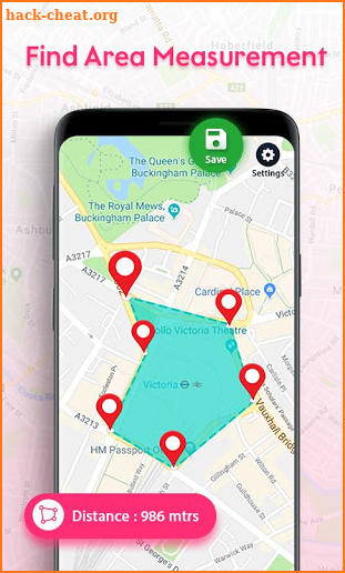 GPS Ares Measurement Calculator screenshot