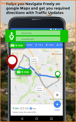 GPS HUD View Speedometer & Street Navigation screenshot