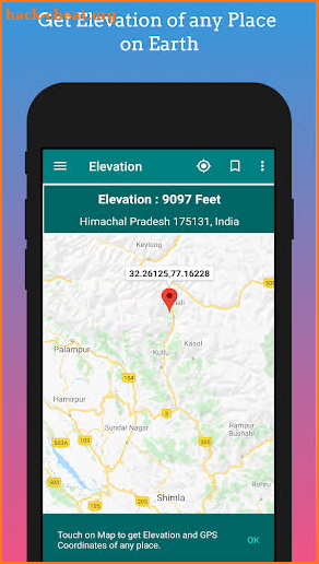 GPS Location, Elevation and GPS Distance screenshot