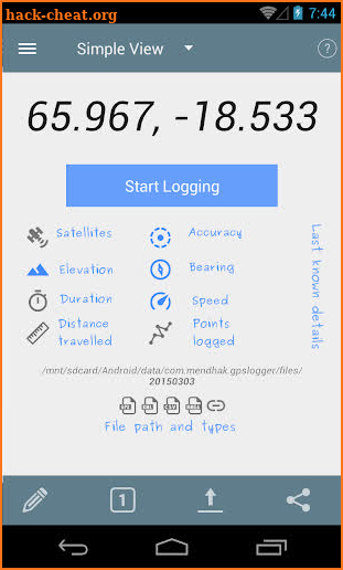 GPS Logger for Android screenshot