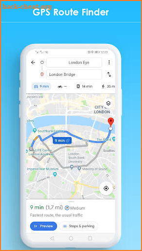 GPS Navigation Maps GPS Location Route finder app screenshot
