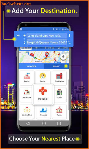 GPS Route Finder App: Sky Map & Route Planner, Map screenshot