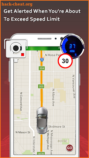 GPS Speed Camera Radar 2018 - Speed Detector free screenshot