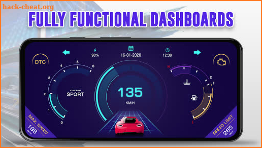 GPS Speedometer: Car Dashboard OBD2 Speed Limit screenshot