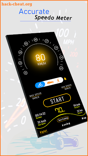 GPS Speedometer Digital Free: HUD Display Odometer screenshot