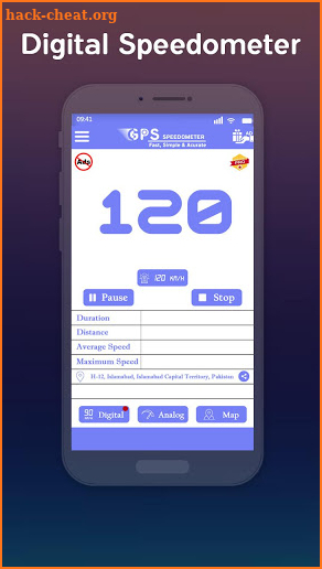 GPS Speedometer – Offline Speed meter with HUD screenshot