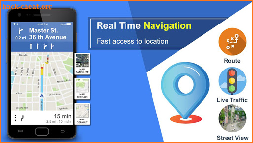 GPS Voice Navigation Route Finder- Speedometer screenshot