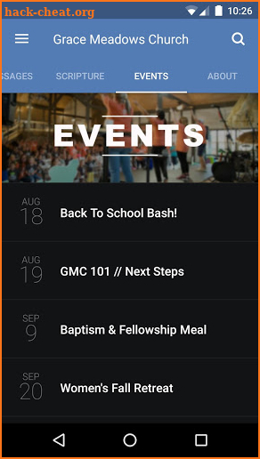 Grace Meadows Church screenshot