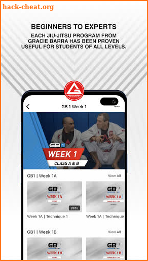 Gracie Barra BJJ Online screenshot