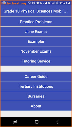 Grade 10 Physical Sciences Mobile Application screenshot