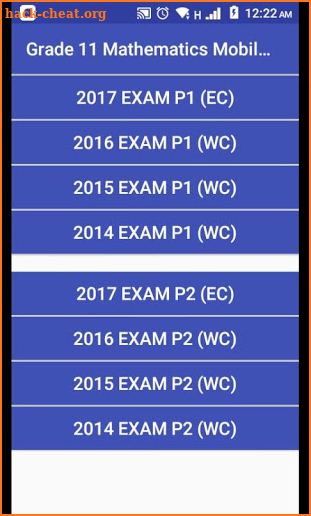Grade 11 Mathematics Mobile Application screenshot
