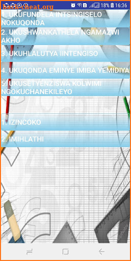 Grade 12 IsiXhosa Mobile Application screenshot