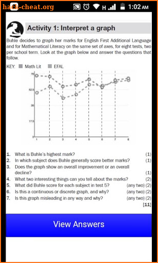 Grade 12 Mathematical Literacy Mobile Application screenshot