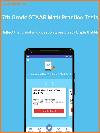 Grade 7 STAAR Math Test & Practice 2018-2019 screenshot