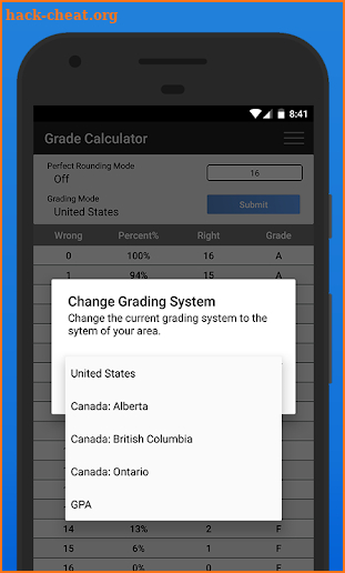 Grade Calculator screenshot