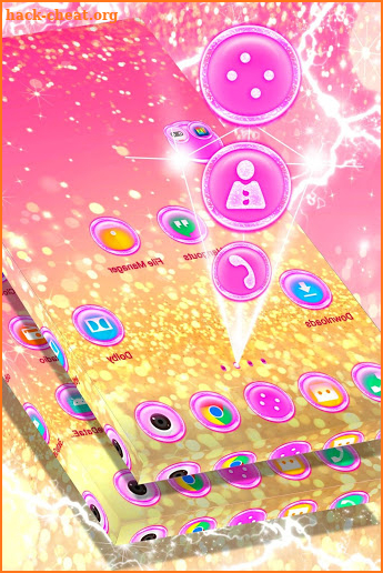 Gradient Pink Gold Glitter Launcher screenshot