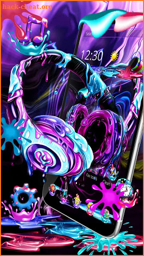 Graffiti Art Headphone Launcher Theme screenshot