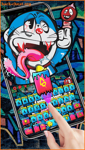 Graffiti Blue Cat keyboard screenshot