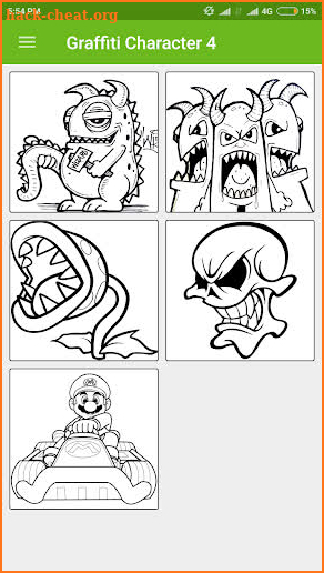 Graffiti Character Coloring Pages screenshot