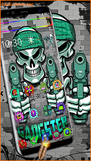 Graffiti Gangster Skull Theme screenshot