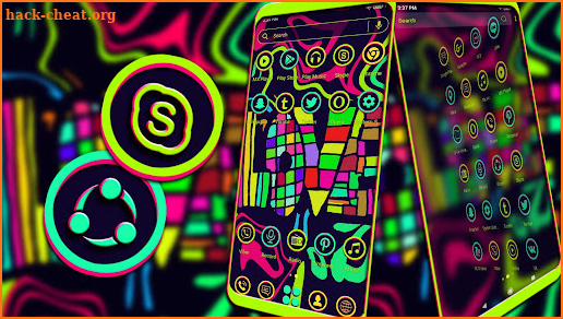 Graffiti Love Art Theme screenshot