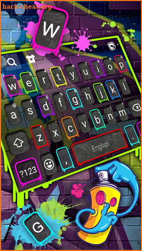 Graffiti Street Wall Keyboard Background screenshot