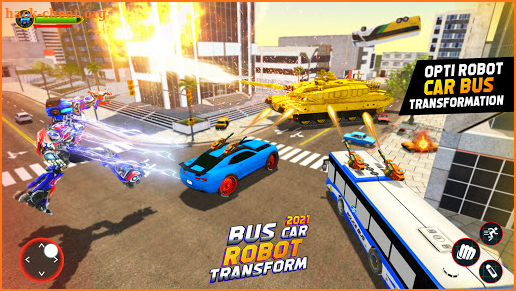 Grand Bus Robot Car Transform -Robot Shooting Game screenshot