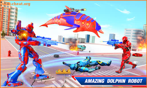 Grand Dolphin Robot Car Transform Robot Games screenshot