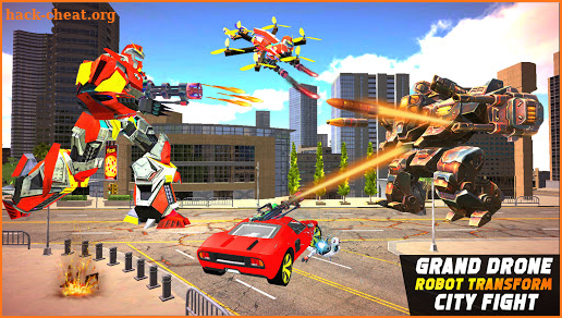 Grand Flying Drone Robot Car Transform : Robot War screenshot