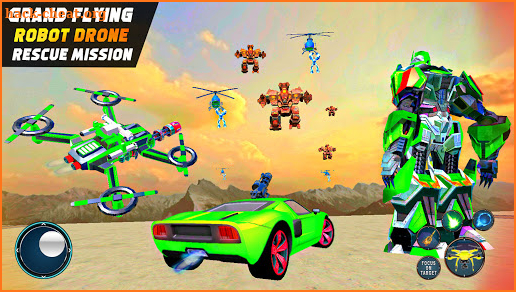 Grand Flying Drone Robot Car Transform : Robot War screenshot